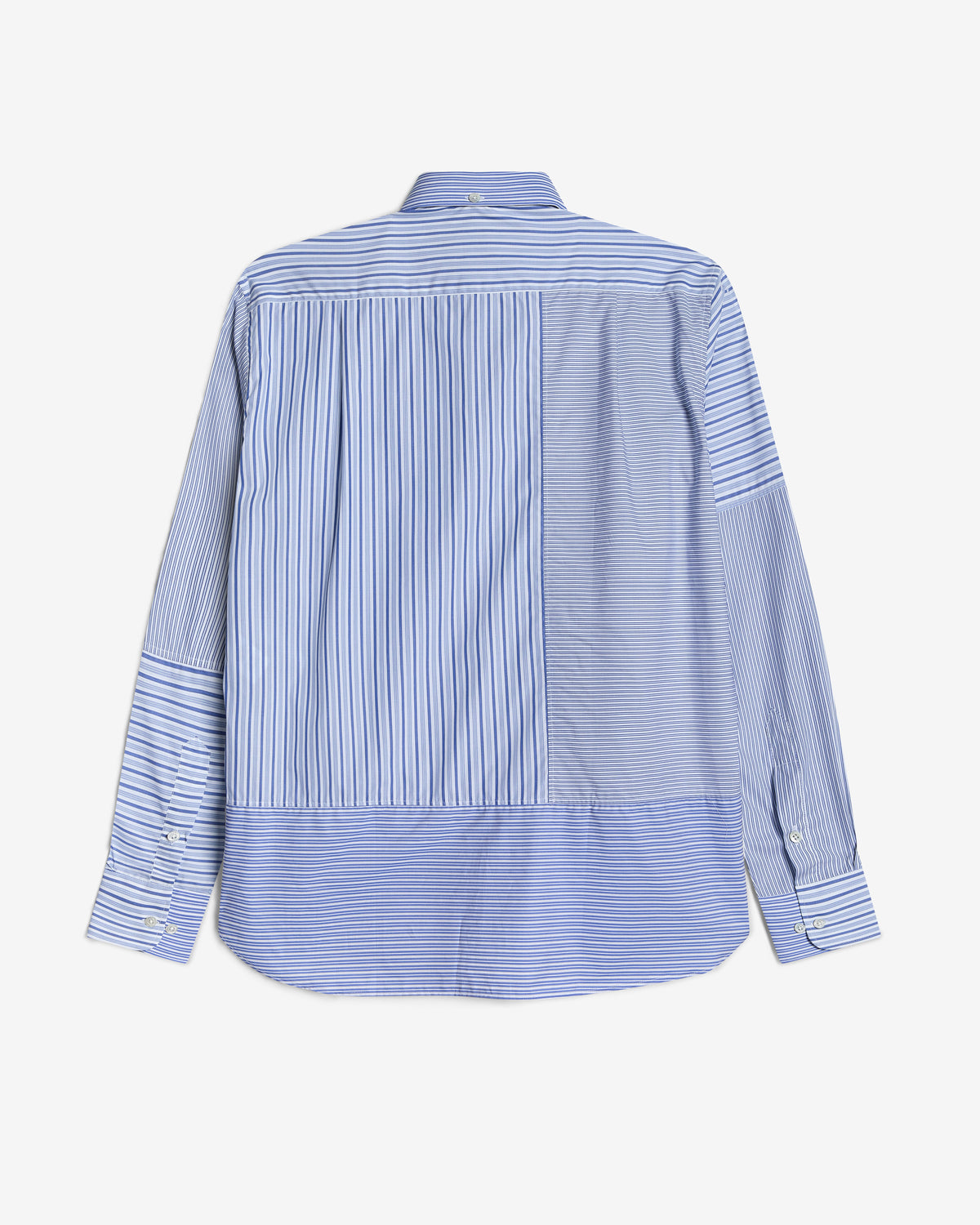 Patchwork Shirt in Blue Stripe Combo