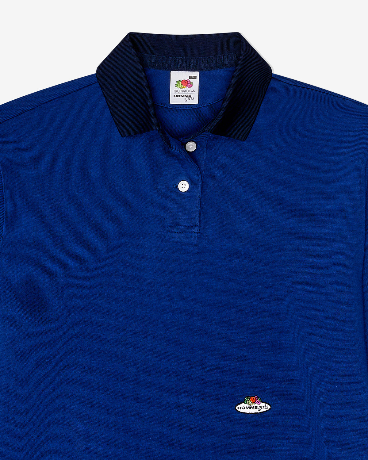 HommeGirls x Fruit Of The Loom Polo in Navy