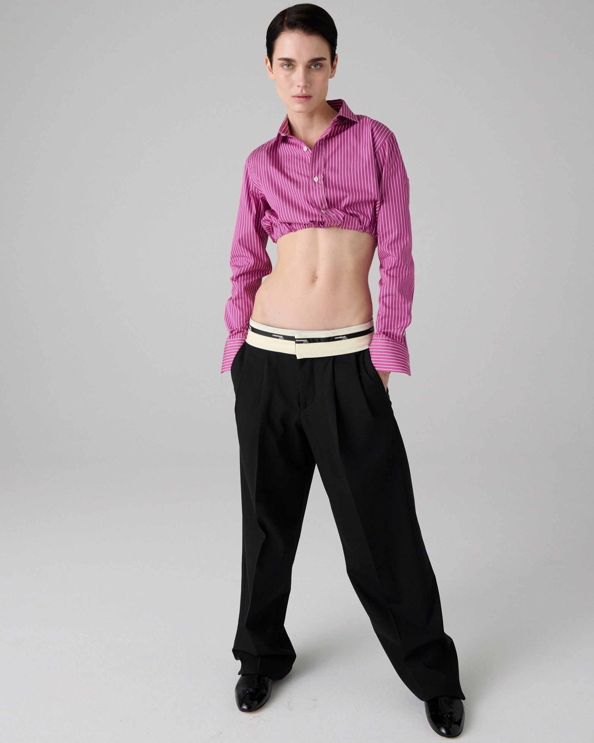 Flip Waist Pant in Black