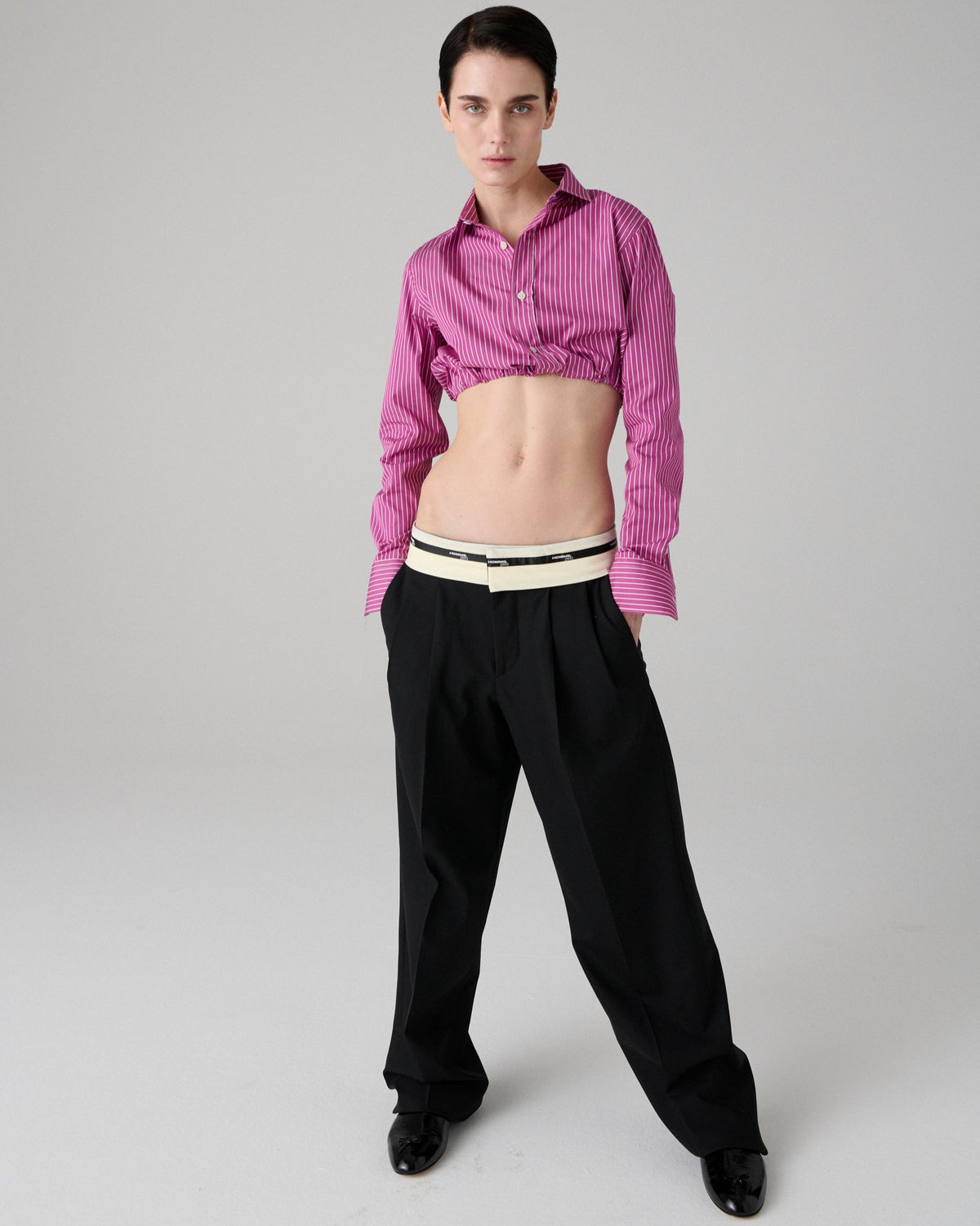 Flip Waist Pant in Black