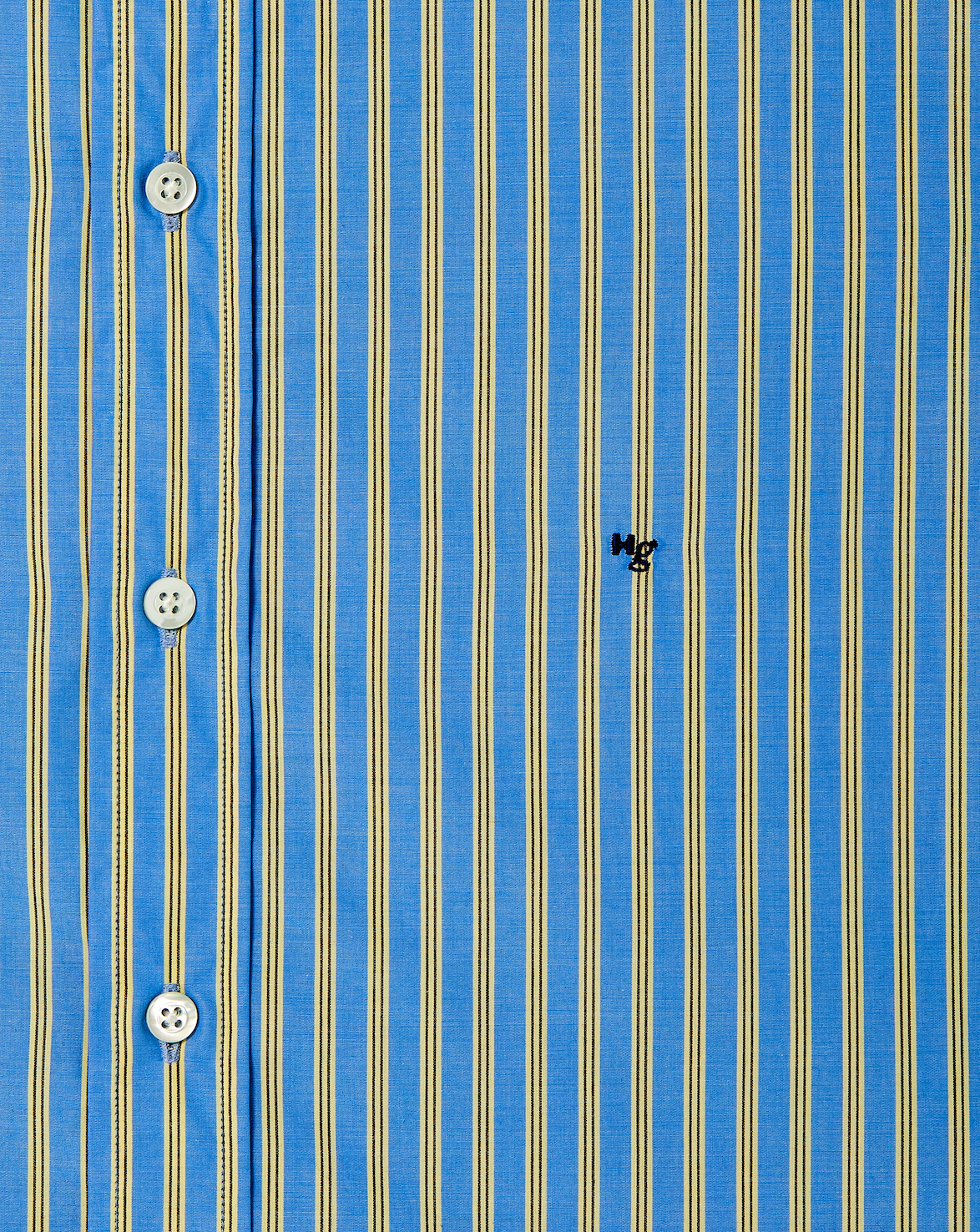 HOMMEGIRLS Classic Shirt in Blue Yellow Stripe