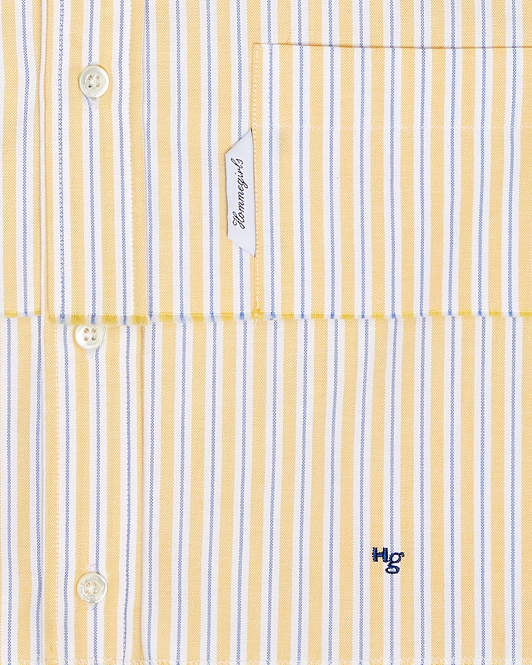 Sleeveless Layered Cropped Shirt in Yellow Oxford Stripe