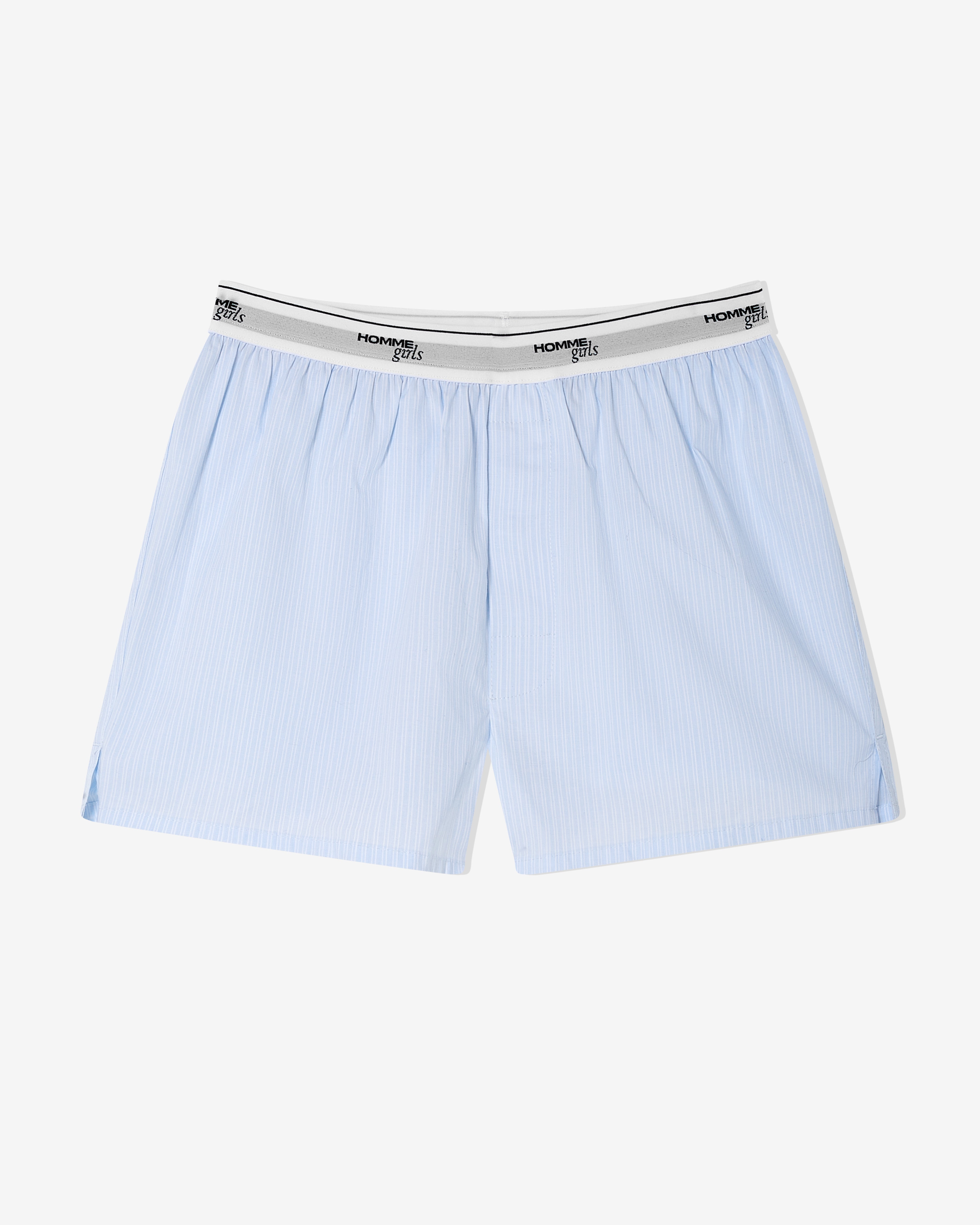 パンツ HOMMEgirls BOXER SHORT LAVENDER STRIPE Side Tie Boxer in Oxford Grey Stripe – HOMMEGIRLS