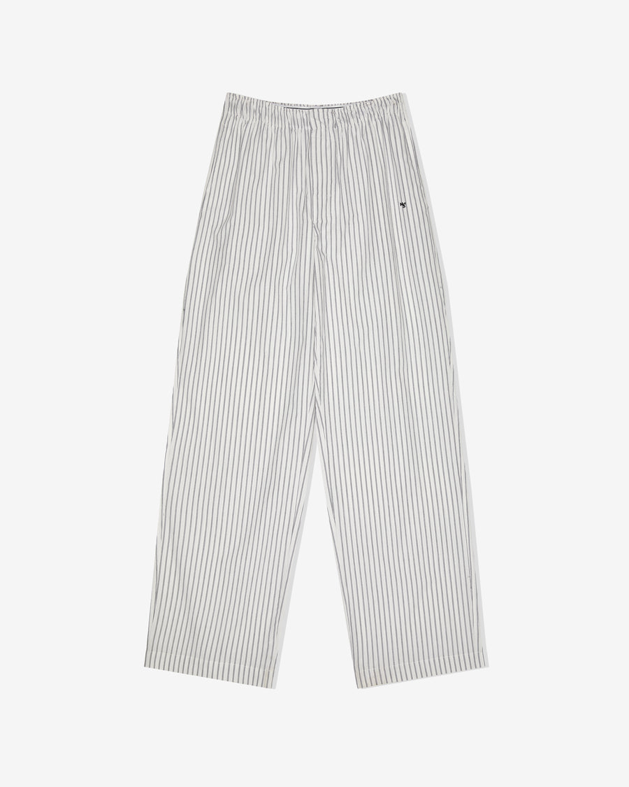 Pajama Pant in White Japanese Stripe