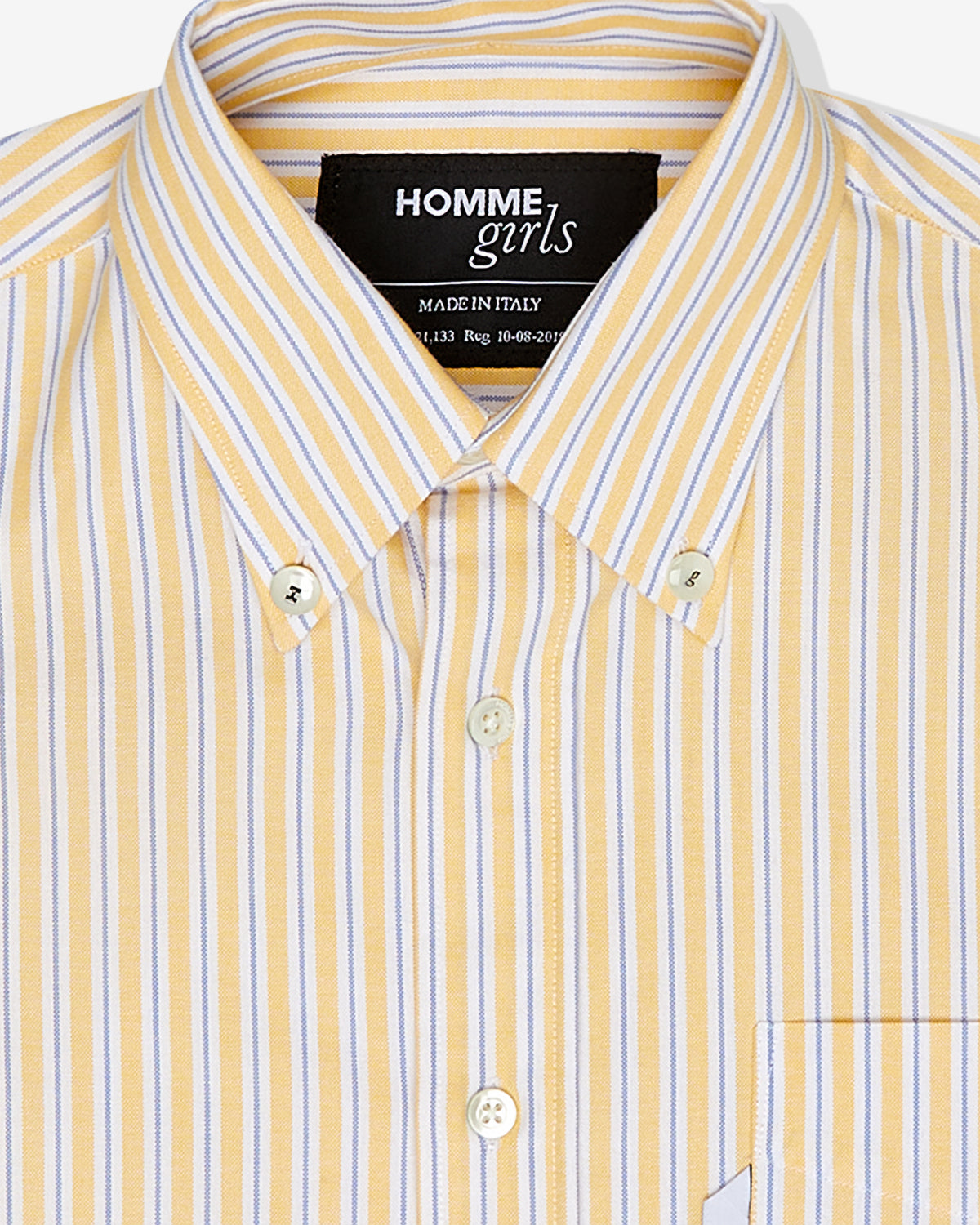 Oxford Shirt in Yellow Stripe